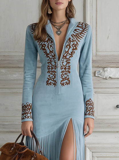 Cheyenne l Western Suede Dress